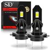 2 יחידות 20000 לומן H4 H7 נורות פנס קדמי LED 1:1 פנס קדמי לרכב ללא מאוורר H11 H8 H1 H3 9005 HB3 9006 HB4 Canbus מיני, אור DRL, פנס ערפל לרכב, 6000K לבן