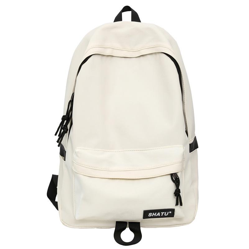 Schoolbag Solid Color Backpack Men's 1011 New Large Capacity Bag Women's Travel Backpack Junior High School High School Student School Bag