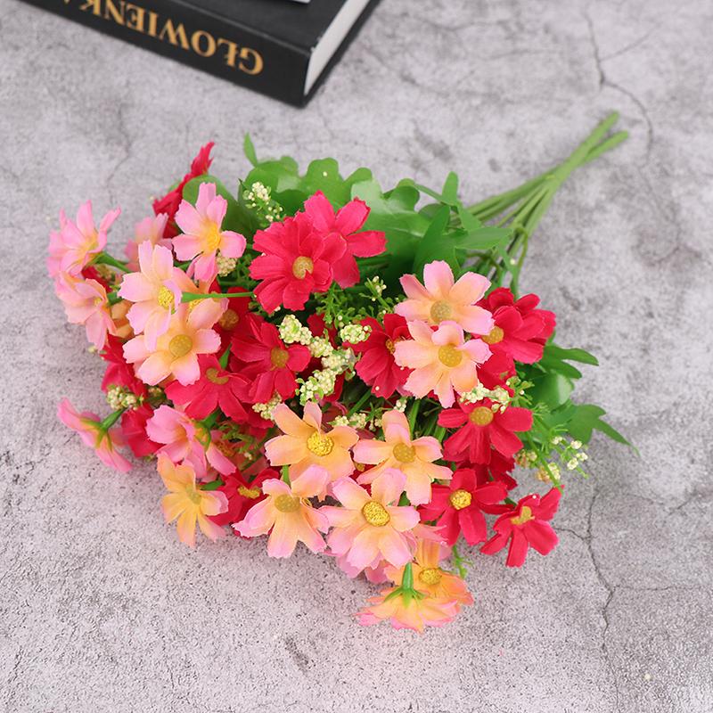 

1 Bouquet 7 Branch 28 Head Daisy Artificial Flower Wedding Holding Flowers Decor розовый