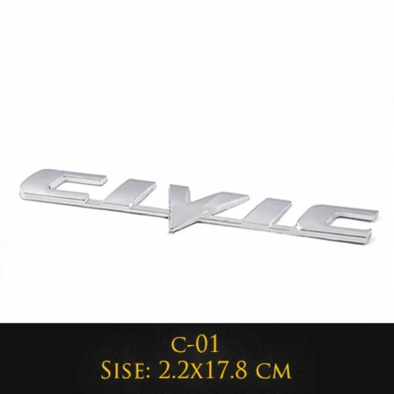 Insignia de Letra Metálica 3D Ivtec Pegatina Calcomanía Estilo de Coche Para Logo Civic Pegatinas Calcomanías Traseras de Maletero de Coche Accesorios de Coche