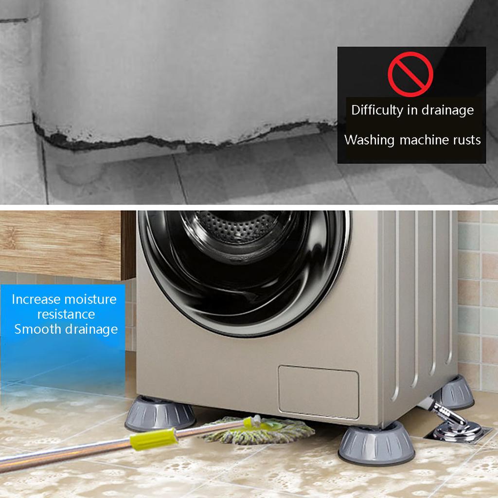 4pcs Anti Vibration Feet Pads Rubber Mat Slipstop Silent Dampers Stand Universal Washing Machine Refrigerator Furniture Foot Pad