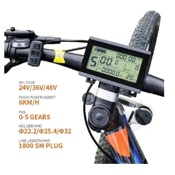 Ebike KT LCD LED Display Waterproof SM Plug 24V36V48V72V LCD3 LCD4 LCD5 LCD7 LCD8H LCD9 LED880 LED900S for Electric Bicycle Kit