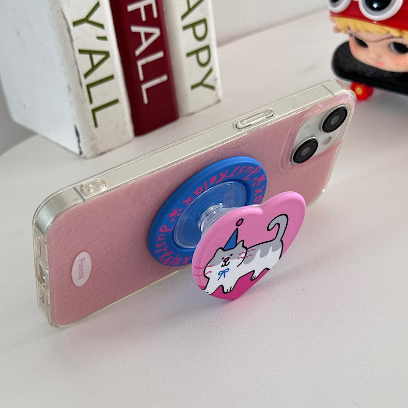 Adorable Pink Pig Magnetic Phone Holder with Strong Suction for MagSafe