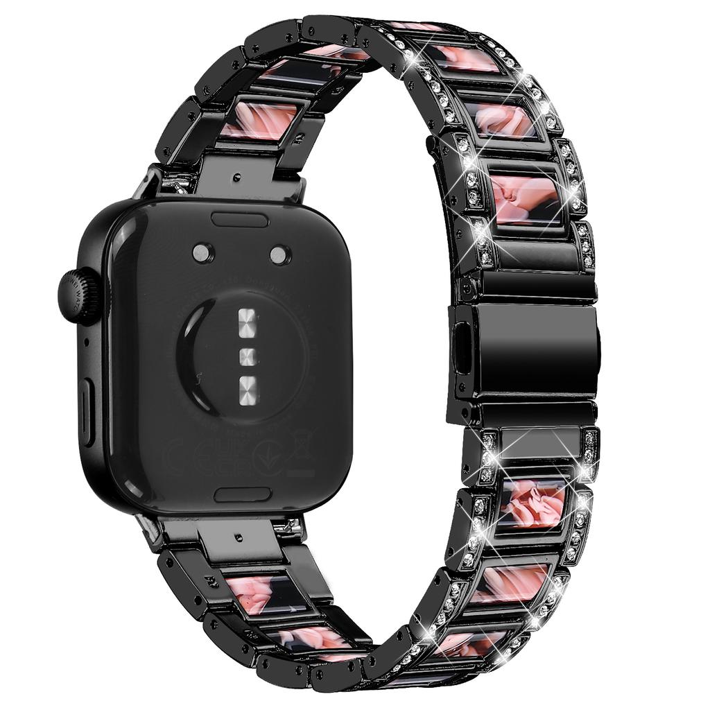Für Huawei Watch Fit 3 Metalllegierung Uhrenarmband Strasssteine Harz Armband