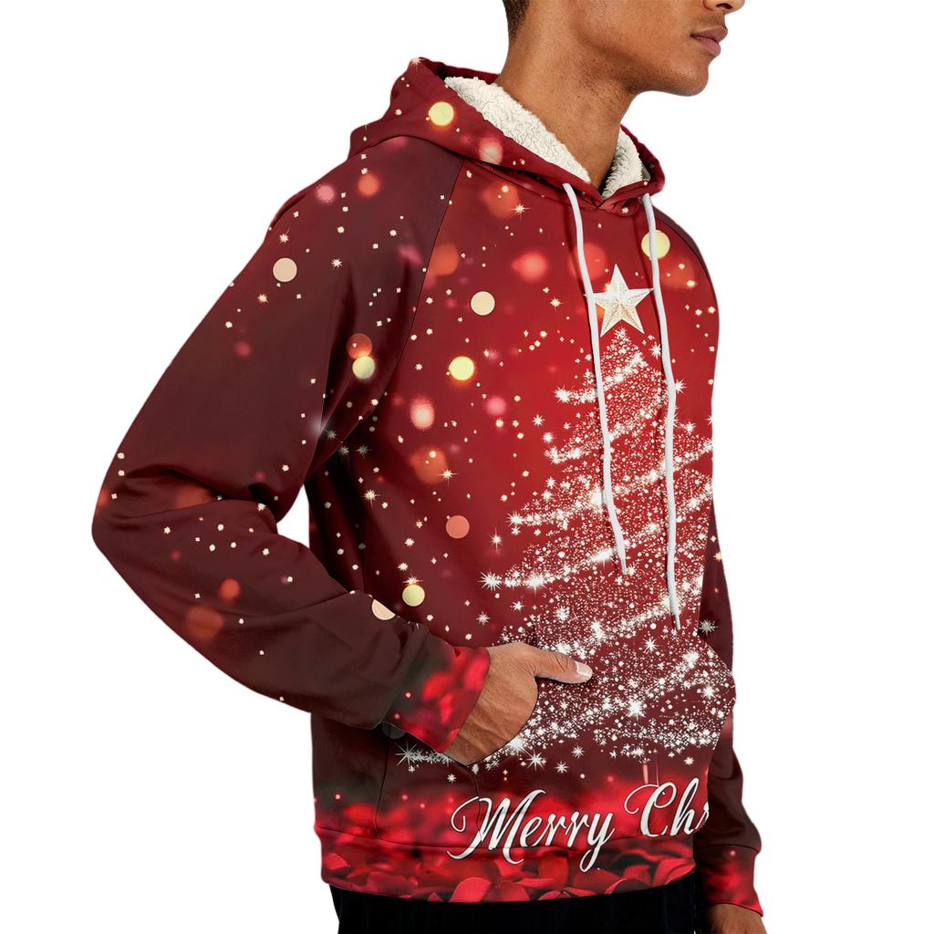 Men's Casual Long-Sleeve Fleece Hoodie With Pockets