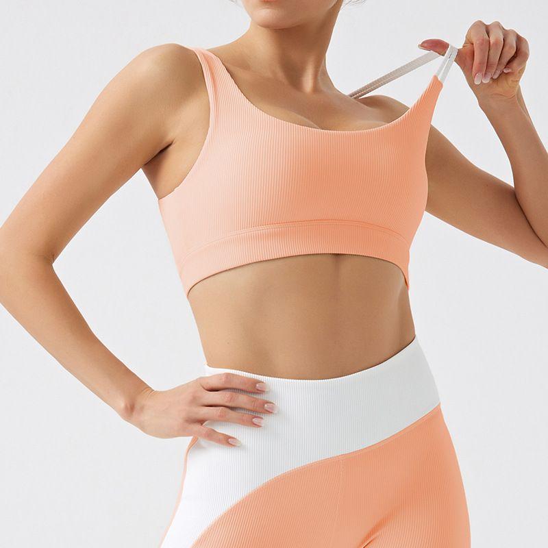 Guangzhou Jinke Sporting Goods Co., Ltd. Environmental Protection Recycled Fabric Rib Beauty Back Yoga Clothes Suit High Waist