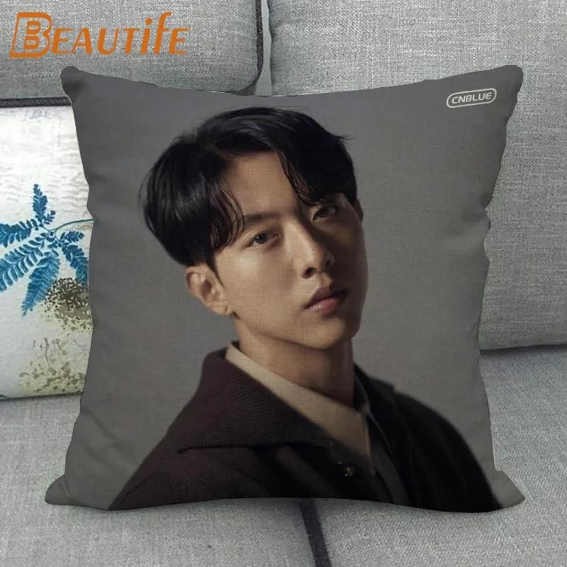 45X45cm CNBLUE KPOP Pillow Cover Square Zipper Cotton Linen Fabric Pillow Cases Bedroom Home Decorative Boys Girls Gift