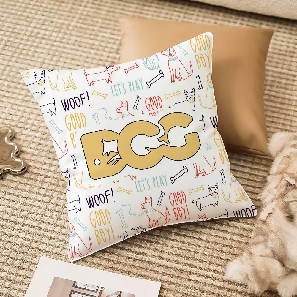 Animal Alphabet Pillow Case Anti-dustmite Invisible Zipper Sofa Bed