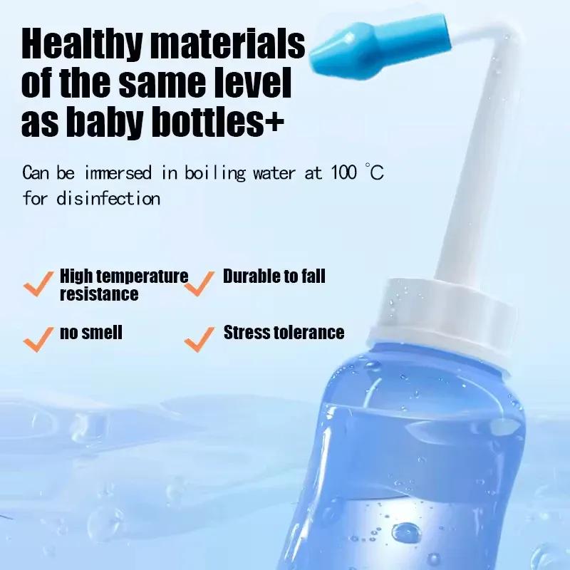 300-500ML Nasal Irrigator Nasal Rinse Bottle Nasal Wash Cleaner Nose Protector Avoid Allergic Rhinitis Adults Children Neti