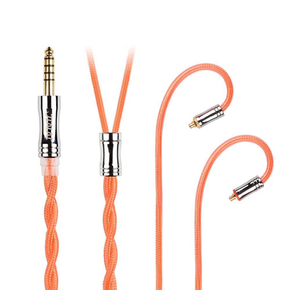 

JIALAI JLH3 MMCX Replacement Earphone Upgrade Cable with Mixed Single Crystal Copper and Single Crystal Copper Detachable Headphone No HiFi DIY оранжевый