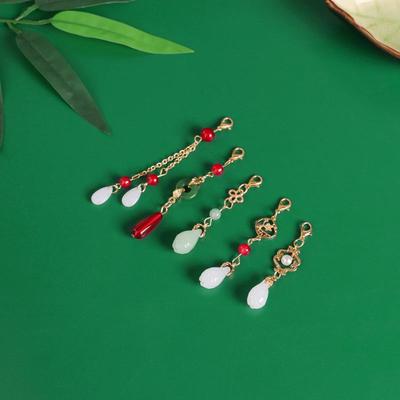 Chinesischer Cheongsam Brosche Anhänger Quaste für Hanfu und Xiuhe Kleidung