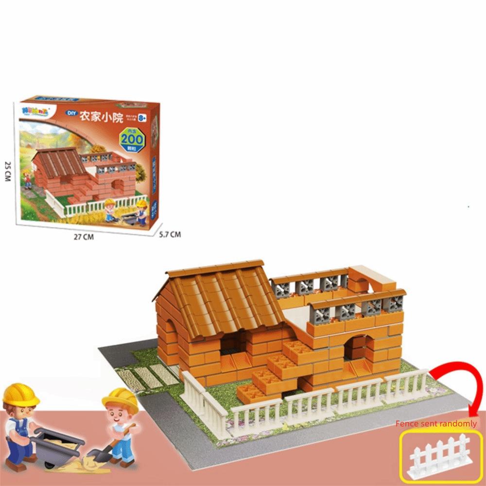 Multicolor Simulation Brick Houses Kit Plastic Assemble Toy Educational Toy