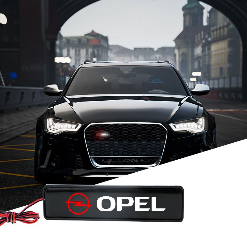 Auto Voor motorkap Grille Embleem LED Licht Grill Decoratief Licht Auto Styling Voor Opel Insignia Astra Antara Meriva Zafira H G Corsa