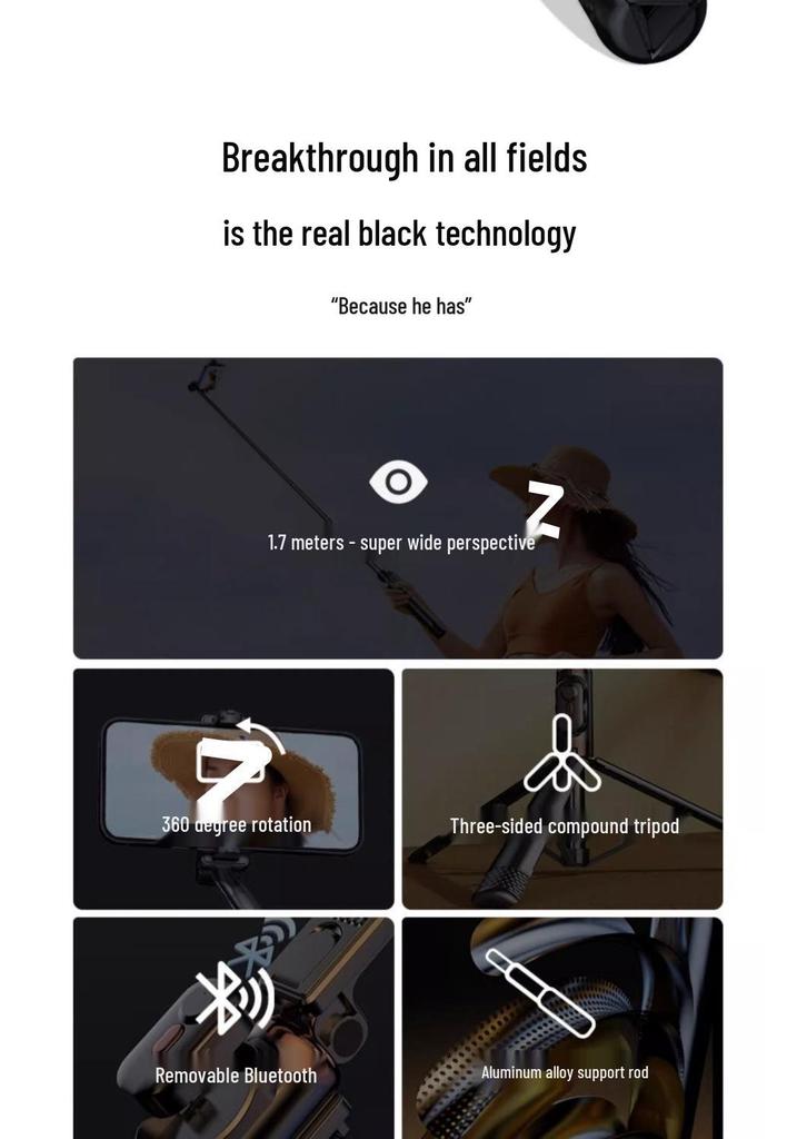 Bluetooth Selfie Stick Tripod: Portable, Multifunctional Phone Holder