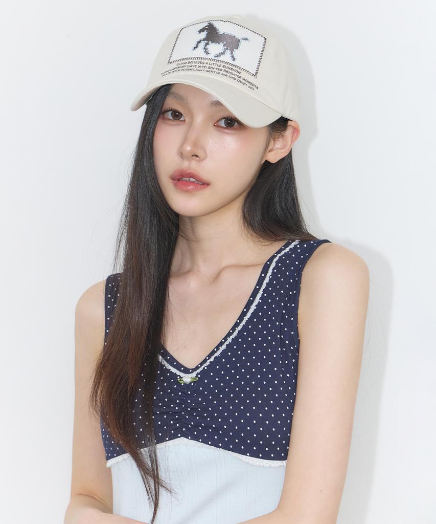 ILLIGO Pony Patch Ball Cap Cream