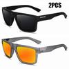 RUISIMO 2PCS UV400 Sunglasses for Men Women Designer Driving Sun Glasses Outdoor Fishing Mountain-climbing
