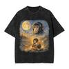 Funny Meme Cute Monkey Baby Punch Graphic Print Tshirt Women Men Vintage Washed Gothic Fashion Oversized Cotton Solf Summer Tee