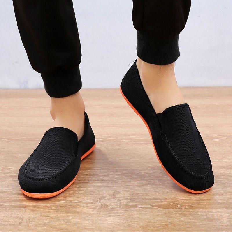 Old Beijing Cloth Shoes Pánské ležérní plátěné boty s měkkou podrážkou na plochém podpatku