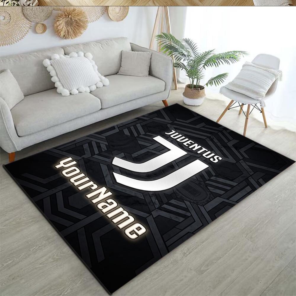Juventus Customized Name Floor Rug Office Rug Perfect for Dining Room Game Room Outdoor Decorate Room Anti-slip Rug Decorate Offices Spiritual Gift