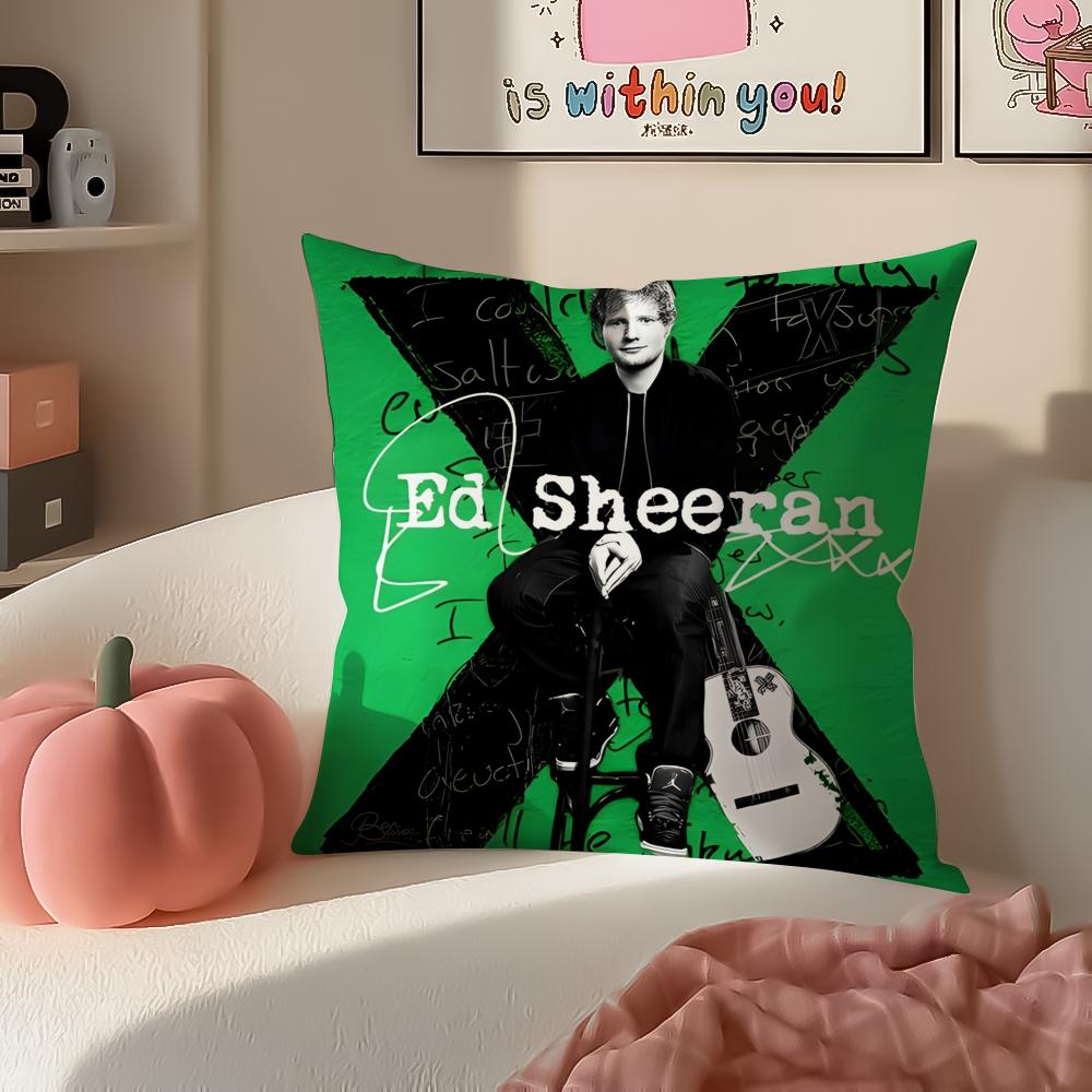 Melodic Pop British Singer EEd Sheeran Cushion Cover Pillowcase Short Plush Invisible zipper Room Sofa Cushion Cover