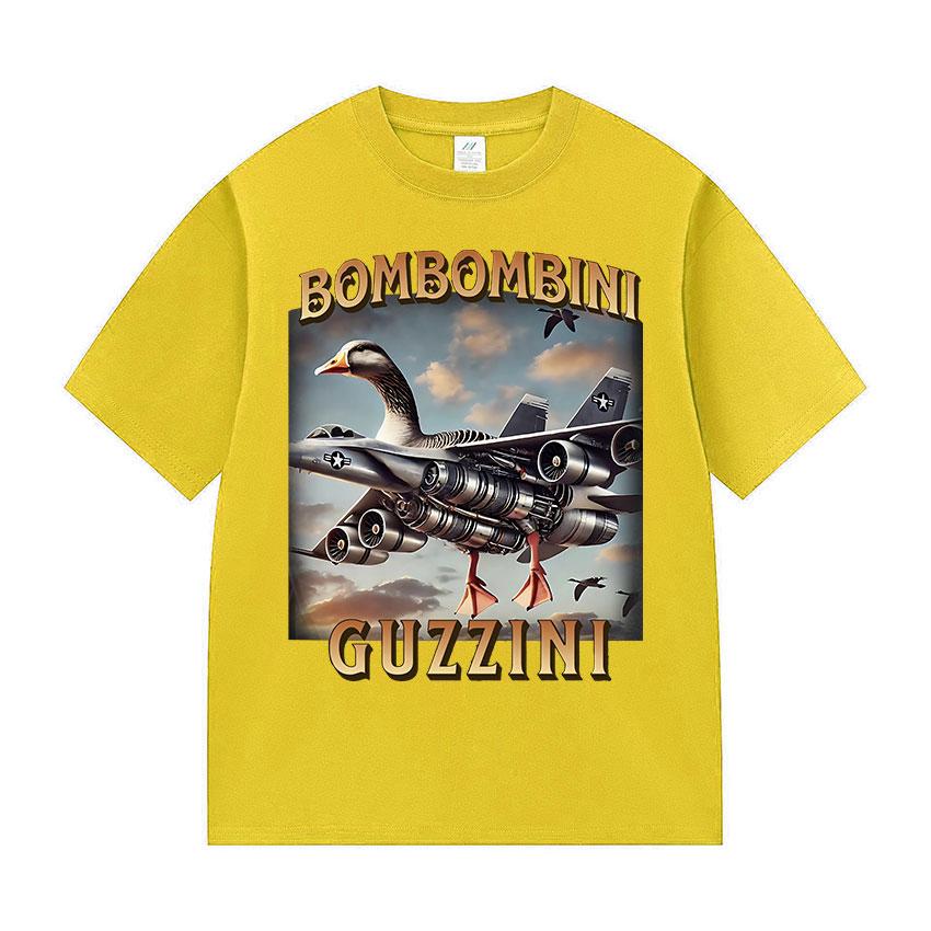 Bombombini Guzzini Funny Goose Meme Graphics T Shirts Men Women Summer Cotton Short Sleeve T-Shirt Fashion Casual O-Neck T Shirt