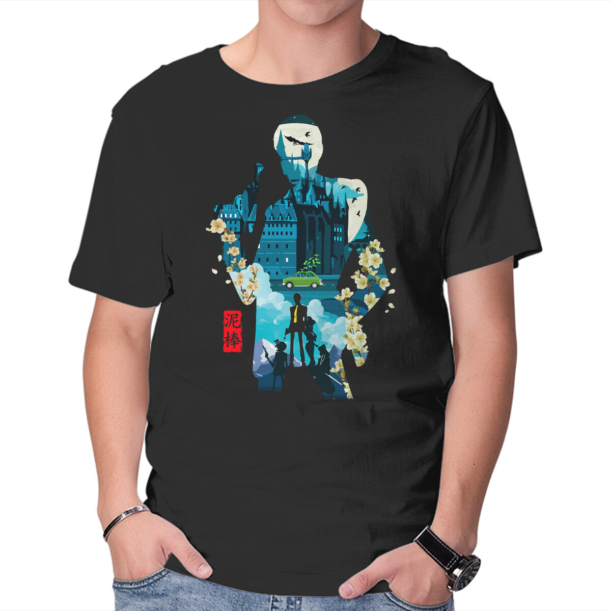 Unisex Crew Neck T-Shirt The Thief And The Castle Graphic Short Sleeve Casual Tee L