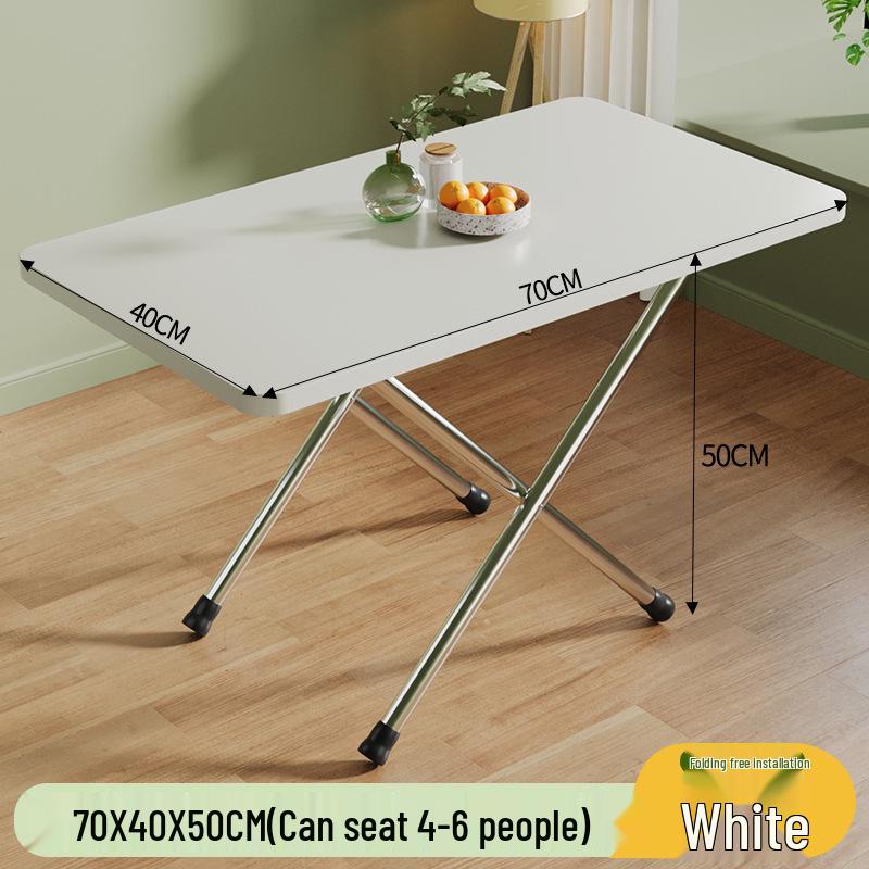 Foldable Rectangular Dining Table for Small Apartments or Rental Rooms