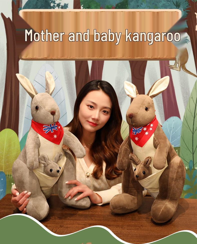 Cross-border Mother-Baby Kangaroo Plush Toy Cartoon Parent-Child Simulation Doll
