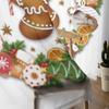 Christmas Gingerbread Cookies Tulle Window Curtain For Living Room Bedroom Voile Sheer Curtains Kitchen Treatments Drapes