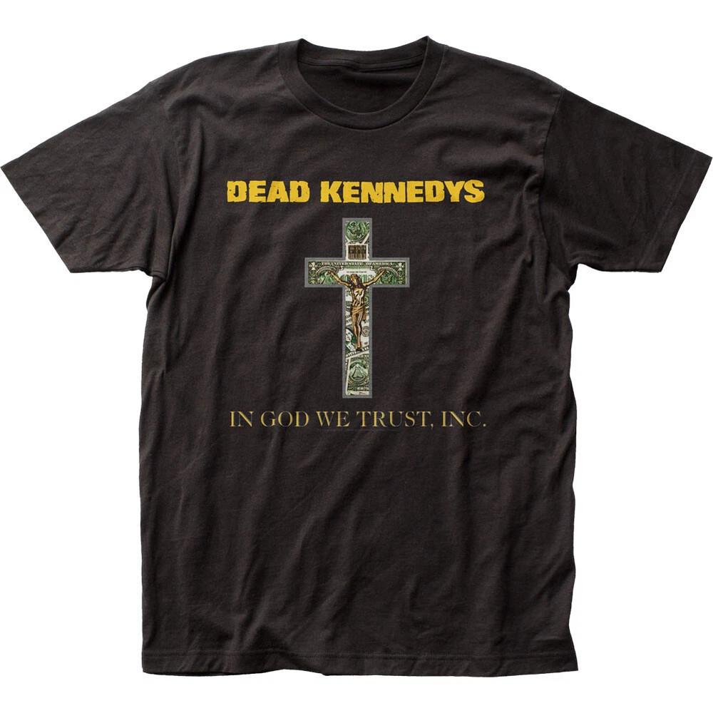 Dead Kennedys In God We Trust Крест Черная Хлопковая Футболка Полный Размер S-5XL Унисекс Футболка XXXL