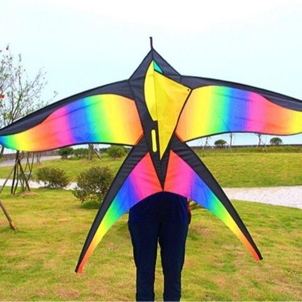 Pipa Andorinha Arco-Íris de 1,7m Boa Voo Pipas Infantis Novo Brinquedo Voador ao Ar Livre Jardim