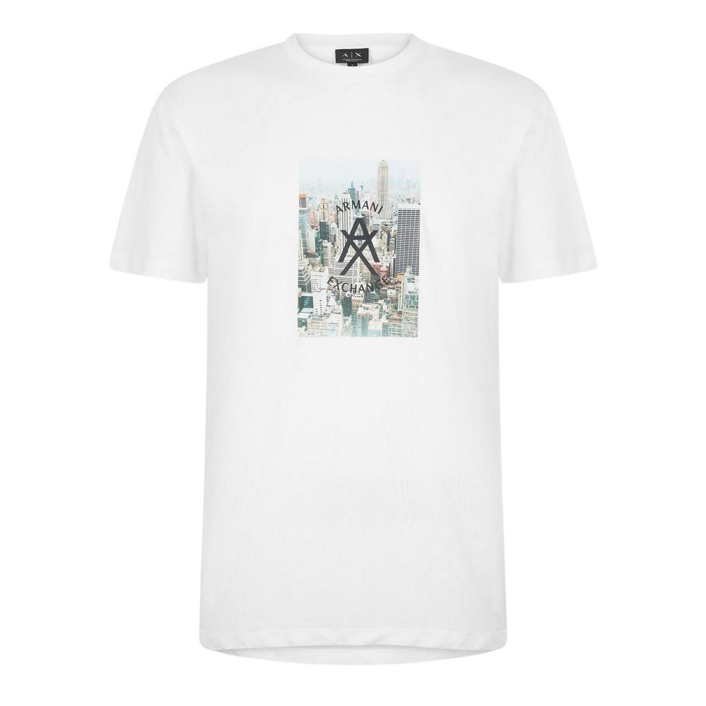 Armani Exchange Mens Skyline Crew Neck T-Shirt
