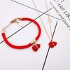 Zodiac Lucky Money Bag Titanium Steel Gold Gourd Red Rope Bracelet
