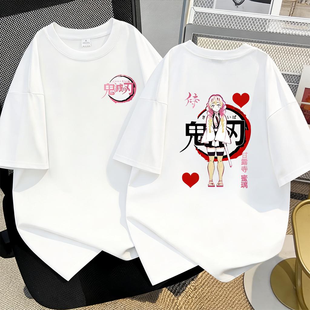 Plus Size Demon Slayer Anime Printed Unisex and Women Tshirt Casual Summer Parent Child Top Fashion Street Wear Harajuku Style Y2K