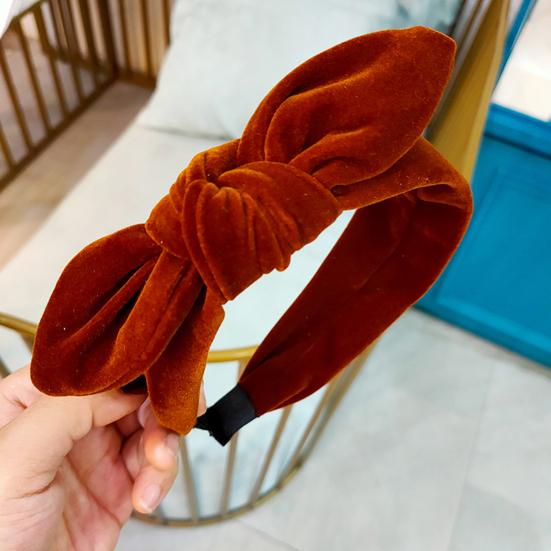 Hair Band Beautiful Rabbit Ears Comfortable Touch Pure Color Bowknot Female Head Accessories