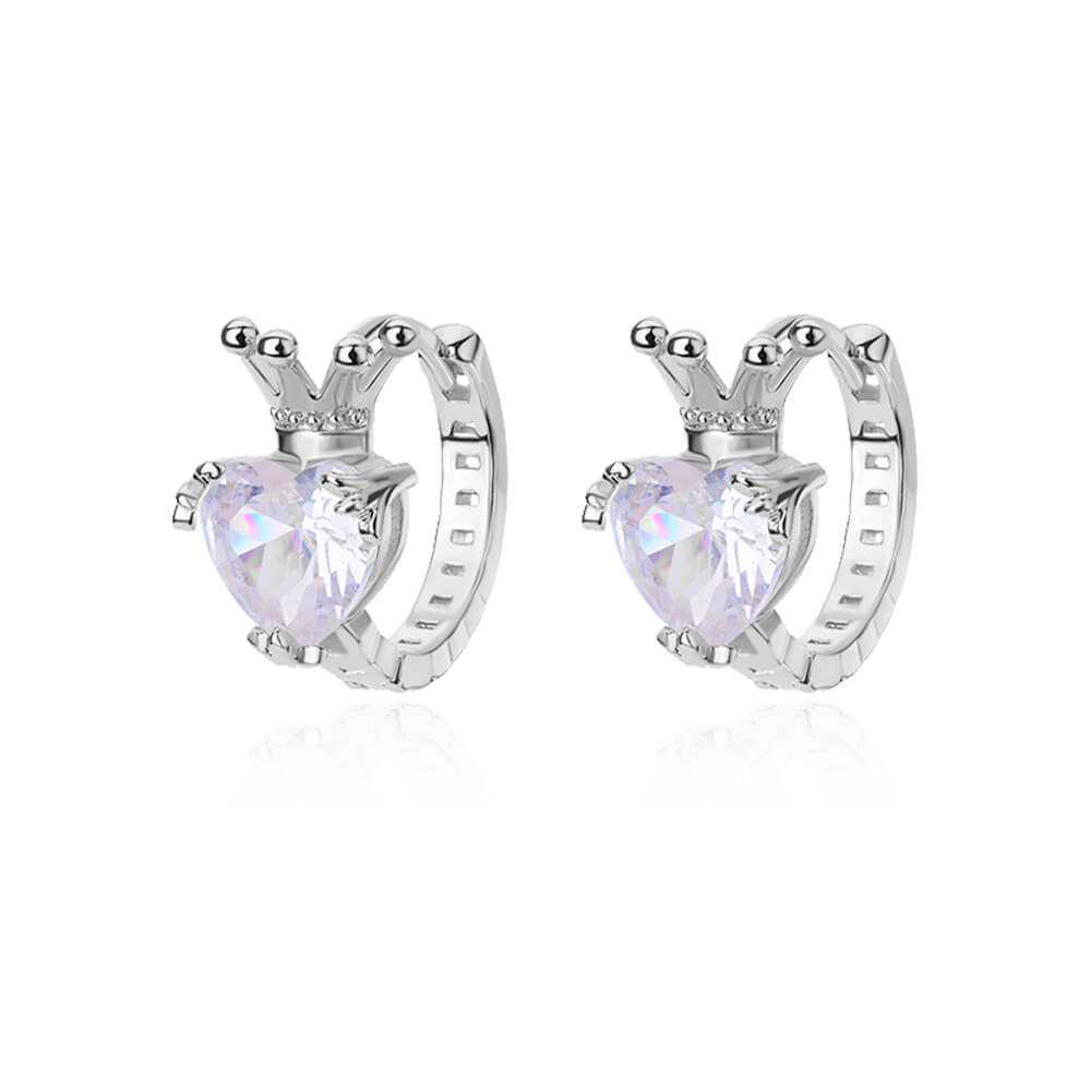 Zircon Polygon Earrings For Women Stainless Steel Geometric Hoop Earrings New Design Luxury Wedding  Trending Jewelry Gift