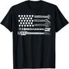 Lets Rock Rock N Roll Guitar Retro USA FLAG T-Shirt for Women Kids Men