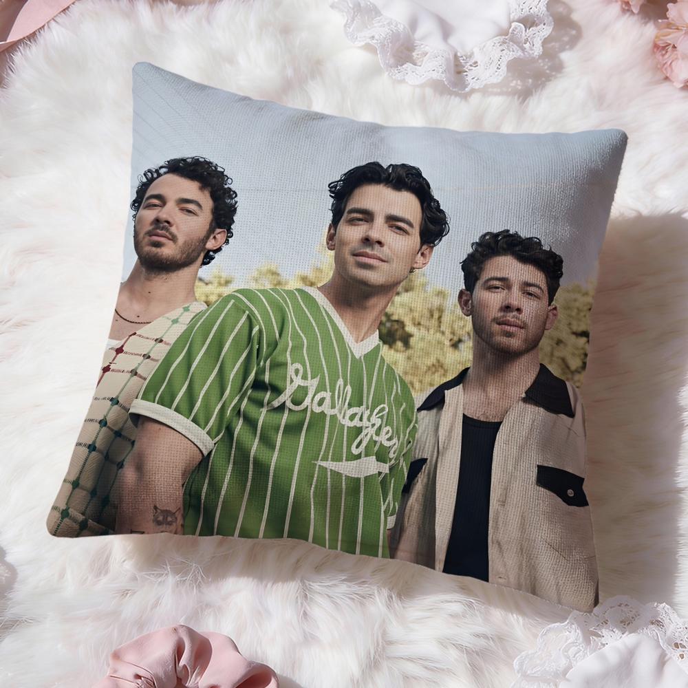 Band J-Jonas Brothers Cushion Cover Premium Comfort Reversible Pillow Cove -Two In One Design for Any Room & Car Interior