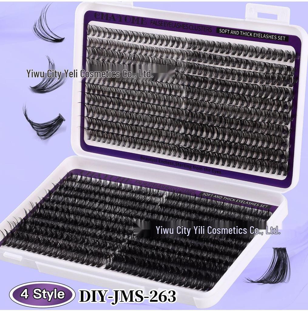 Natural 760 Cluster False Eyelashes - Curved Segmented & Self-Adhesive Individual Lashes