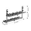 Two-Tier Under-Desk Cable Management Rack Compact for Home Office, Study Area