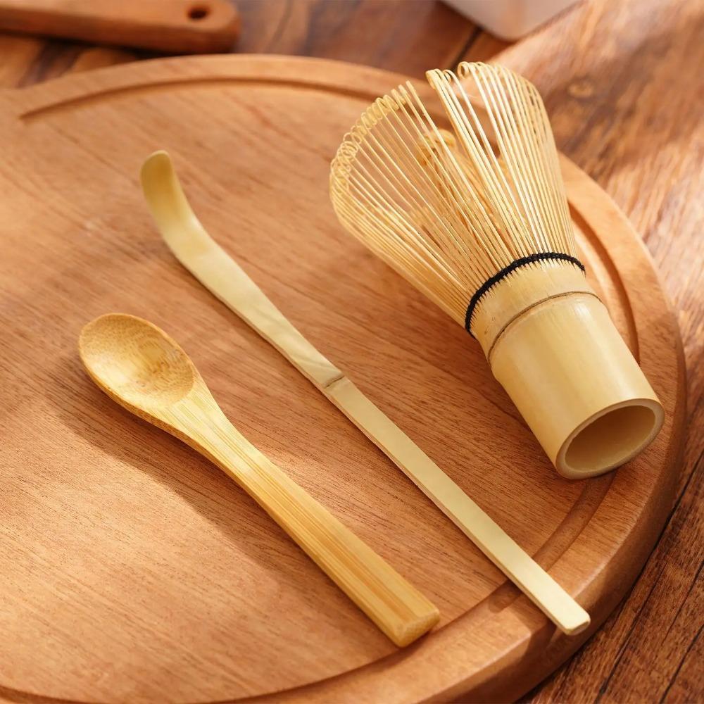 Matcha Whisk Set - (Chasen) Traditional Scoop (Chashaku)  Tea Spoon Traditional Cup Handmade From 100% Natural Bamboo