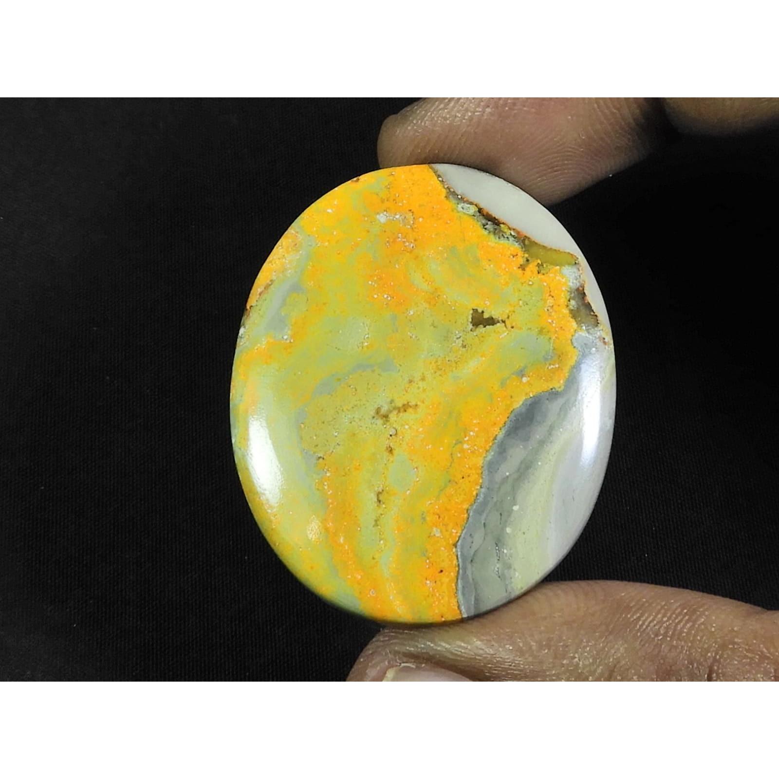 

50Cts. Натуральный овальный кабошон из яшмы шмеля, свободный драгоценный камень 29X36X05 мм D-86