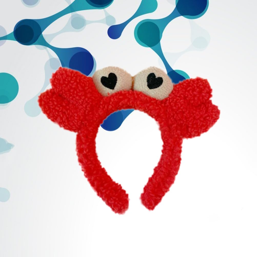 ledmomo Crab Cute Plush Hair Costume Red Headband, Hairband, Ornament, Accessory, Unisex,