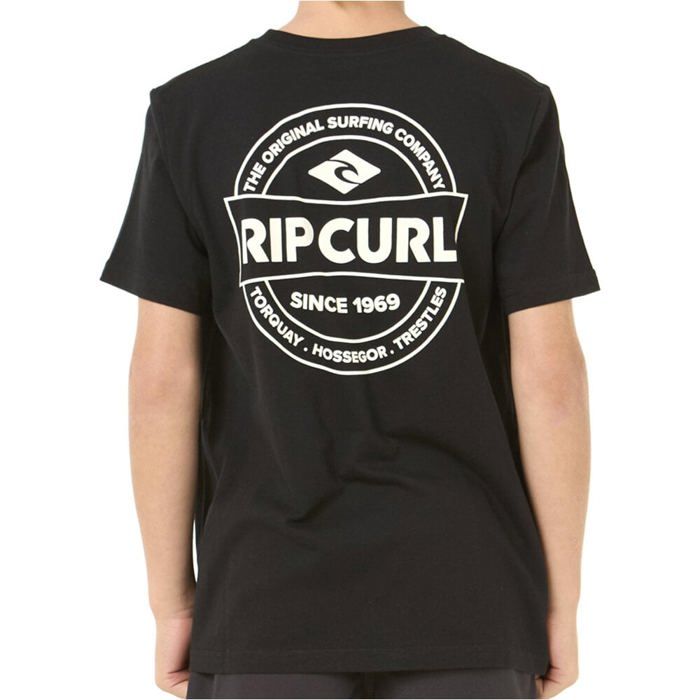 Rip Curl CAMISETAS Y POLOS NIÑO M_STAPLE TEE -GARÇON enfant NEGRO
