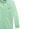 Polo Ralph Lauren SS23 Striped Logo Pony Embroidered Single-Breasted Long Sleeve Shirt Kids Shirts Green CWPOWOVY6820349-300