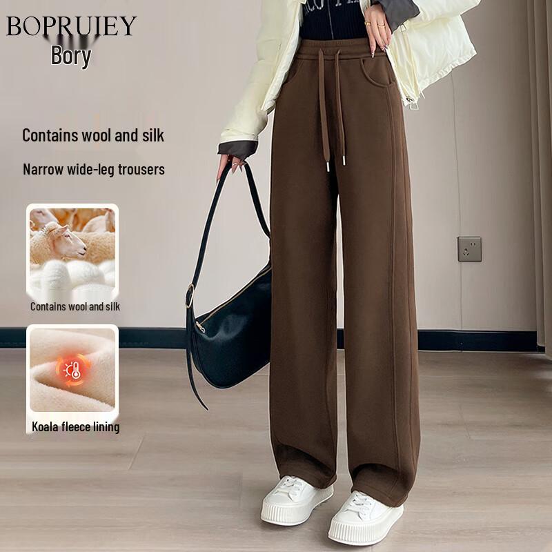 

Жіночі зимові повсякденні штани Borui з вовни з плюшевою підкладкою XL