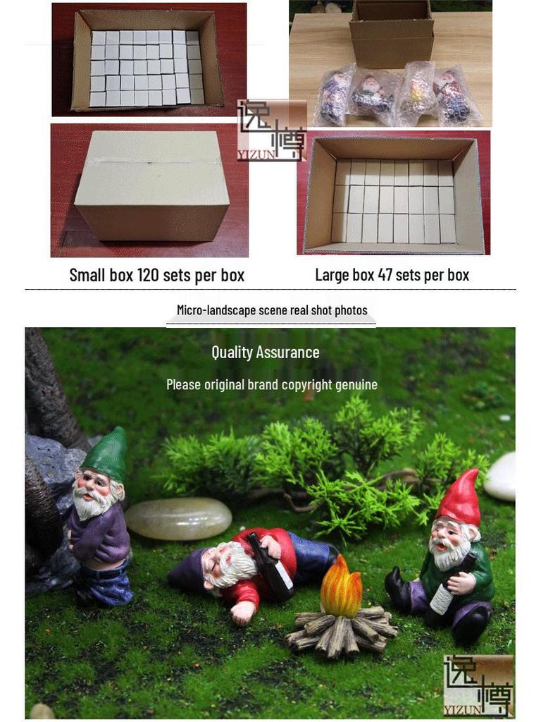 Cross-Border Christmas Gnome Figurines: Personalized Elf Resin Crafts & Micro-Landscape Ornaments