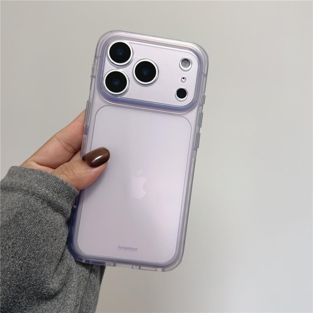 

Minimalist Translucent Matte Drop-proof Phone Case for iPhone 17/16 Pro Max/15/14 - Full Coverage, Transparent Design for Women 16