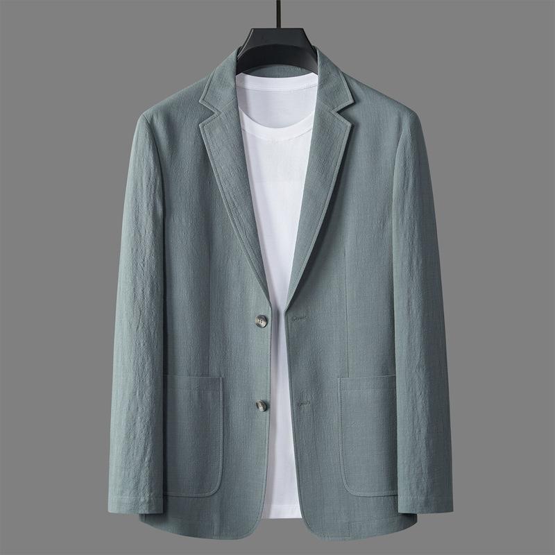 Spring and Summer New Casual Suit Men's Business Anti-wrinkle Pure Cotton Suit Single-piece Thin Jacket
