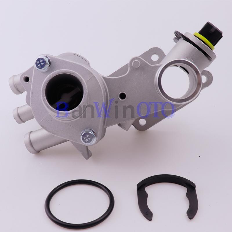 032121111BA Aluminum Thermostat Housing Engine Coolant Outlet Fit for Volkswagen Jetta Golf Seat Leon Skoda Octavia 032121111AE